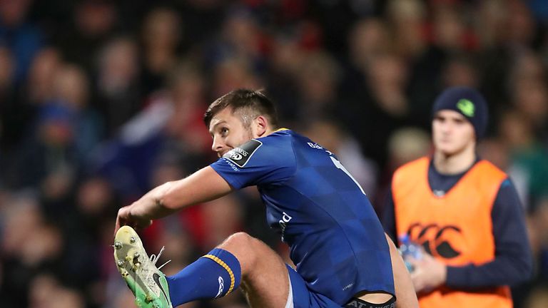 Two Ross Byrne penalties had Leinster 13-10 ahead at the break