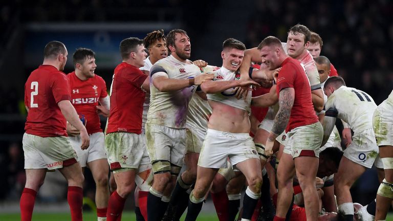 The match saw a scuffle between several players